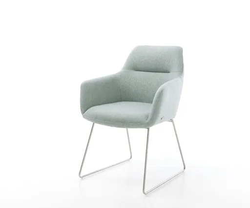 Jídelní židle Pejo-Flex mentolová podnož tenká nerezová ocel