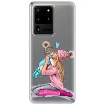 iSaprio Kissing Mom - Blond and Boy pro Samsung Galaxy S20 Ultra (kmbloboy-TPU2_S20U)