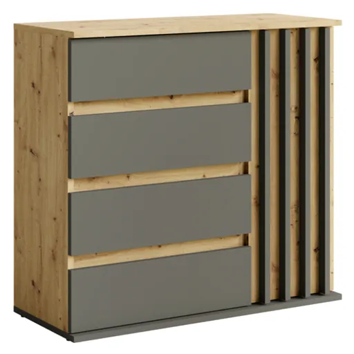 Skříňka DERIS, dub Artisan