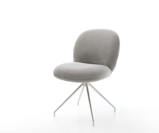 Jídelní židle Nube-Flex strukturovaná látka Měkký šedá křížová