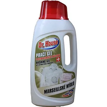 DR. HOUSE prací gel s antibakteriální přísadou Marseillské mýdlo 1,5 l (25 praní) (8594057126049)