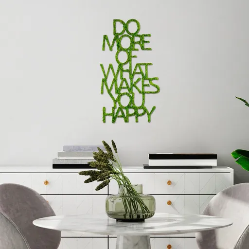 Dekorativní kovový doplněk na zeď Do More Of What Makes You Happy