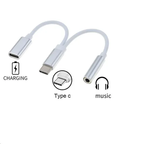 PremiumCord Převodník USB-C na audio konektor jack 3, 5mm female + USB typ C konektor pro nabíjení