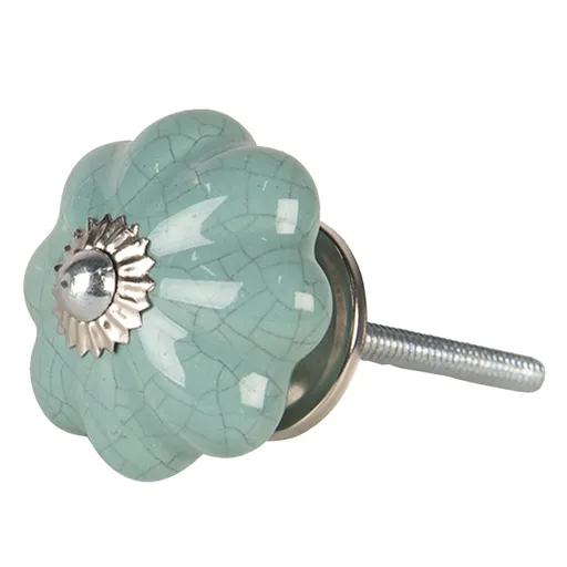 Keramická úchytka ve tvaru květiny – Ø 4*4 cm Clayre & Eef