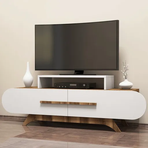 TV stolek Rose - Walnut, White
