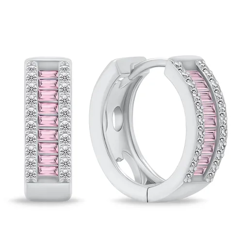 Brilio Silver Třpytivé stříbrné kruhy se zirkony EA475WP