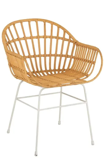 Přírodní ratanová jídelní židle Keni Rattan Natural - 55*58*80cm J-Line by Jolipa