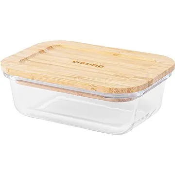 Siguro Dóza na potraviny Glass Seal Bamboo 0,37 l, 5,5 x 14,5 x 10,5 cm (SGR-FO-G203BB)