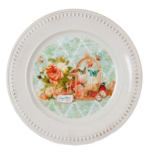 Kulatý podnos Papillon  - Ø35cm Clayre & Eef