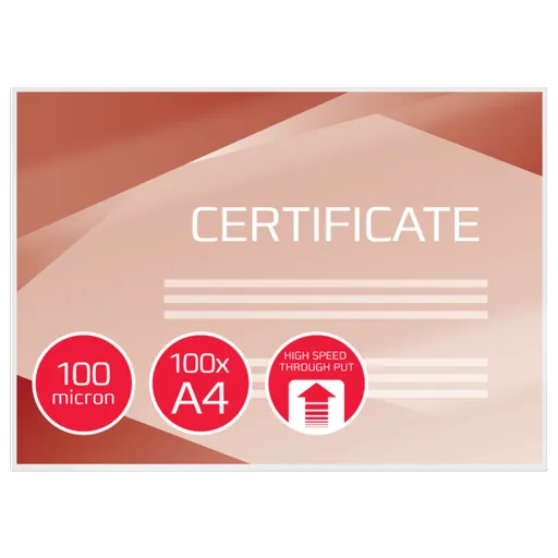 GBC Laminovací kapsy pro rychlou laminaci, 100 mic (100)