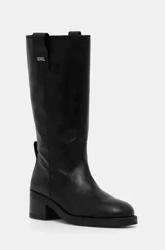 Kožené kozačky Karl Lagerfeld BROOKLYN