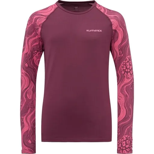 Klimatex RAVN Dětské funkční termo triko, vínová, velikost