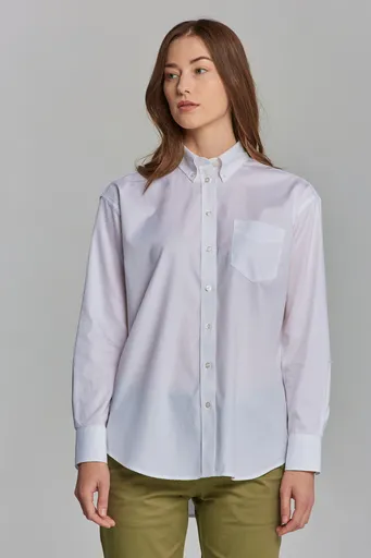 KOŠILE GANT PINPOINT OXFORD RELAXED SHIRT WHITE