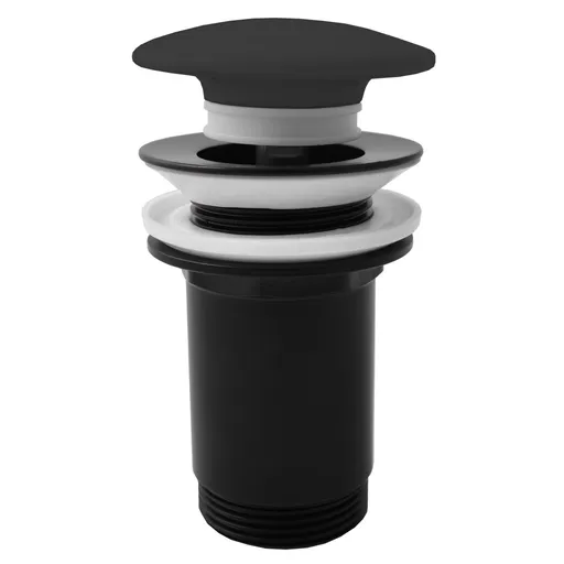 RAV Slezák Výpusť umyvadlová CLICK-CLACK 5/4 s keramickou zátkou, Černá matná MD0485-1CMAT MD0485-1CMAT