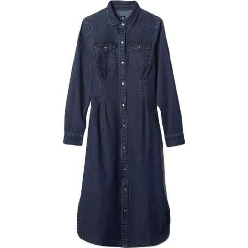 GAP LS WESTERN Dámské šaty, tmavě modrá, velikost