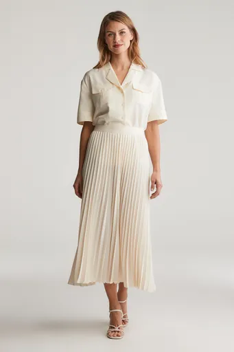 SUKNĚ GANT PLEATED SKIRT CREAM