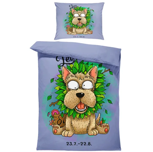 Povlečení Psí znamení – lev (Rozměr : 1x140/220 + 1x90/70)