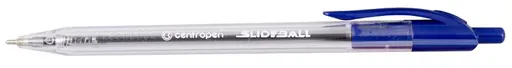 Kuličkové pero Centropen Slide ball 2225 plast 0,3mm modré tělo čiré