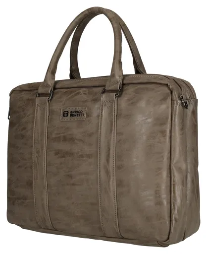 Pánská taška na notebook Enrico Benetti Rotterdam 15" Notebook Bag Medium Taupe