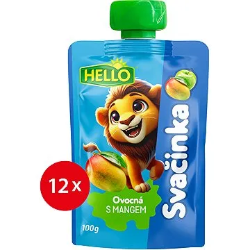 HELLO ovocná kapsička s mangem 12× 100 g (8590014639089)