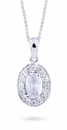 Cutie Jewellery Elegantní přívěsek z bílého zlata se zirkony Z8056-40-10-X-2