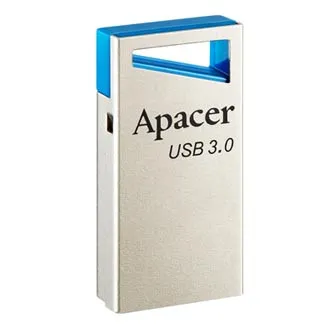 Apacer USB flash disk, USB 3.0, 64GB, AH155, stříbrný, AP64GAH155U-1, USB A, s poutkem, DOPRODEJ