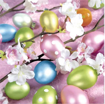 Ubrousky Velikonoční 33 x 33 cm, velikonoční vajíčka