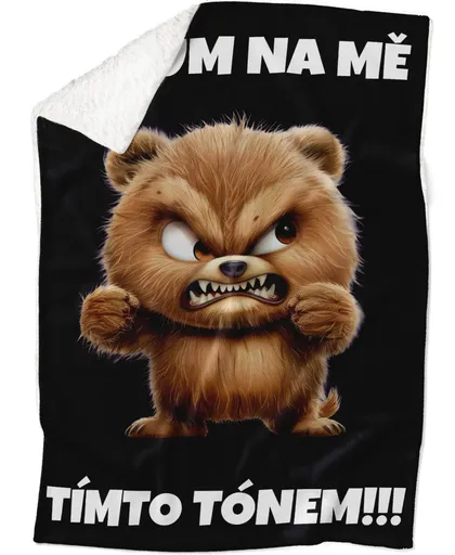 Deka Nečum na mě – medvěd (Podšití beránkem: ANO)