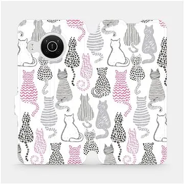 Flip pouzdro na mobil Nokia X20 - MX01S Kočičí zádíčka (5903516741441)