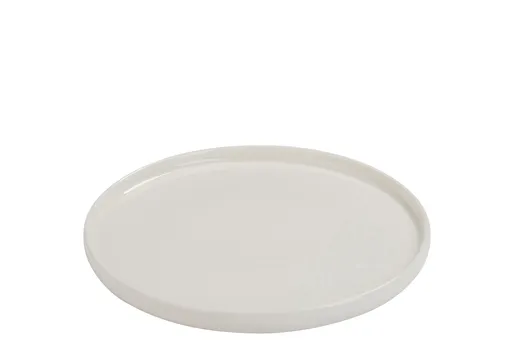 Bílý dezertní talířek Ruby - 23,4*23,4*1,6 cm J-Line by Jolipa