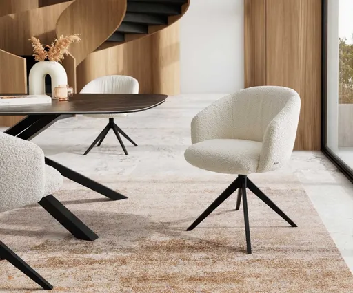 Otočná židle Caja-Flex s područkami křížová podnož široká kov