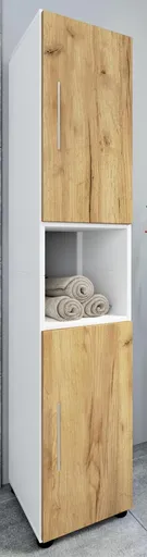 VCM Koupelnová vysoká skříňka Flandu, bílá