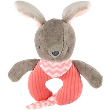 Teddies Chrastítko zajíc růžový (5904209891238)