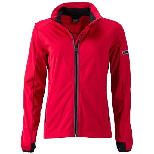James & Nicholson (Daiber) Dámská sportovní softshellová bunda JN1125 - Světle červená / černá | XL