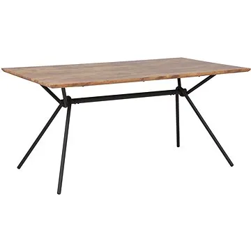 Jídelní stůl 160 x 90 cm tmavé dřevo AMSTERDAM , 251915 (beliani_251915)