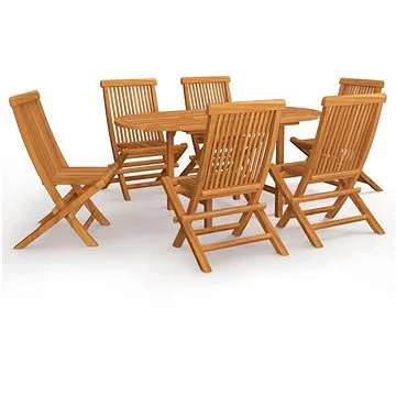 7dílný zahradní jídelní set masivní teakové dřevo, 3059586 (3059586)