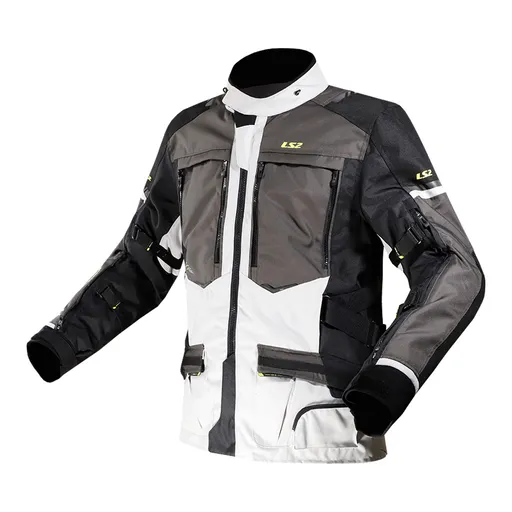 Pánská moto bunda LS2 Norway Black Grey Yellow černá/šedá/žlutá 4XL