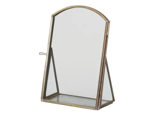 Fotorámeček s mosazným antik kovovým rámem Pearl - 10*6*15 / 10*15 cm Chic Antique