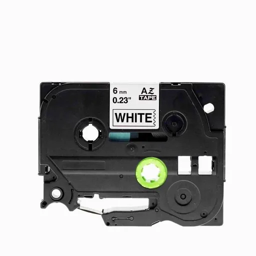 Kompatibilní páska s Brother TZ-N211 / TZe-N211, 6mm x 8m, černý tisk / bílý podklad, nelaminovaná