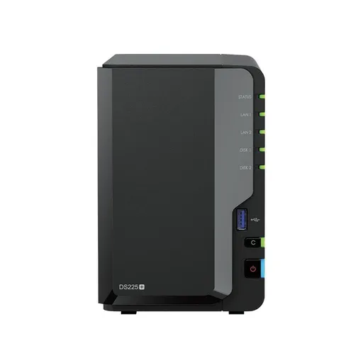 Synology DS225+ DiskStation (4C/CeleronJ4125/2, 0-2, 7GHz/2GBRAM/2xSATA/2xUSB3.2Gen1/1x2, 5GbE/1xGbE)