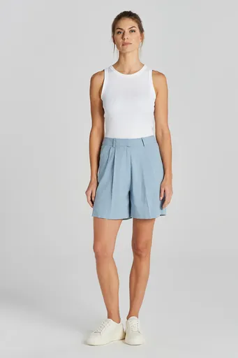 ŠORTKY GANT STRETCH LINEN TAILORING SHORTS DOVE BLUE