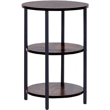 BELIANI tmavé dřevo/černá O 40 cm TOLAR (beliani_318839)