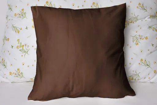 Polášek Jednobarevný povlak na polštář Jersey - Tmavě hnědá | 40 x 60 cm
