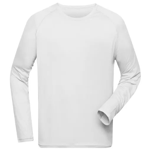 James & Nicholson (Daiber) Pánské sportovní triko s dlouhým rukávem JN522 - Bílá | XL