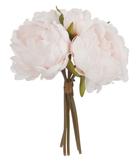 Kytička narůžovělých pivoněk s flitry 5ks - 24cm J-Line by Jolipa