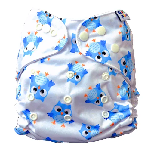 GaGa's pleny Látková plena AIO Sova bílá