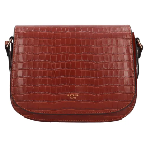 Kožená dámská crosbody kabelka Katana Alieta - hnědá