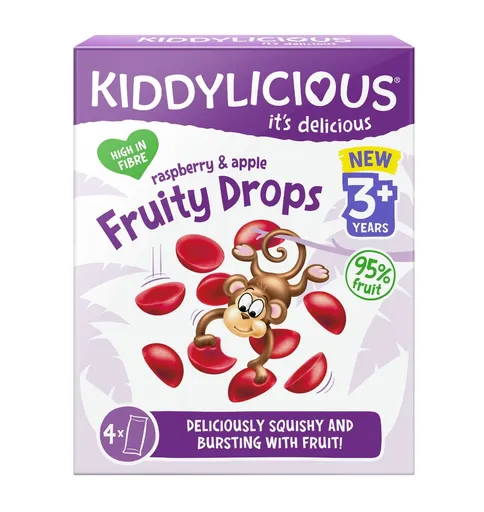 Kiddylicious Ovocné želé bonbónky jablko a malina 4x16 g