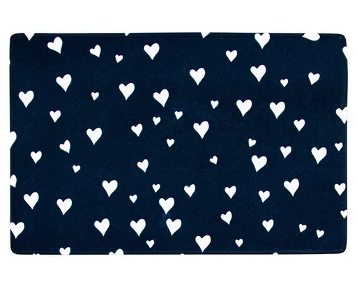 Černá rohožka se srdíčky Small hearts - 75*50*1cm Mars & More