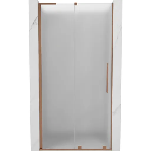 MEXEN/S Velar L posuvné sprchové dveře 90, dekor, měď kartáčovaná 871-090-003-31-65